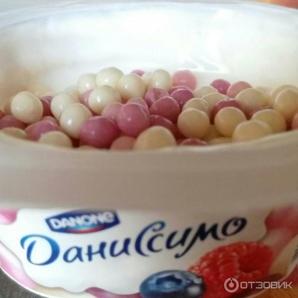 Йогурт данон с шариками фото
