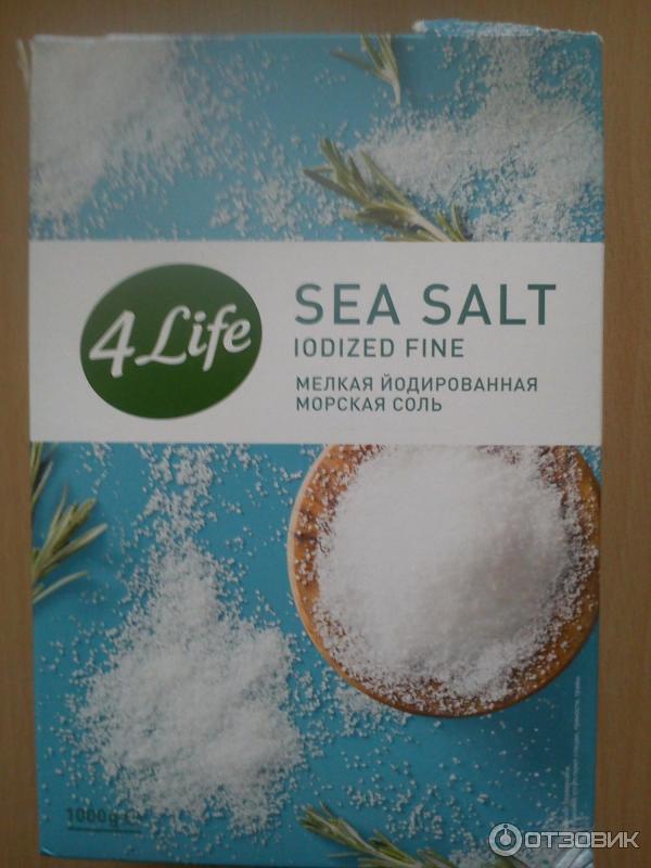 Соль морская 4-Life йодированная пищевая фото 