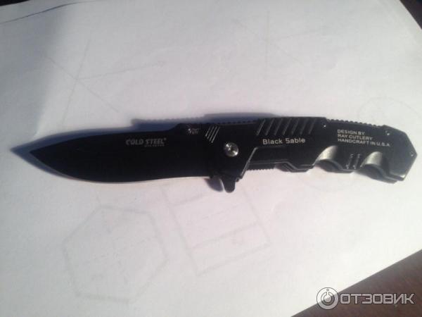 Тактический армейский нож Cold Steel Black Sable by Ray Cutlery фото